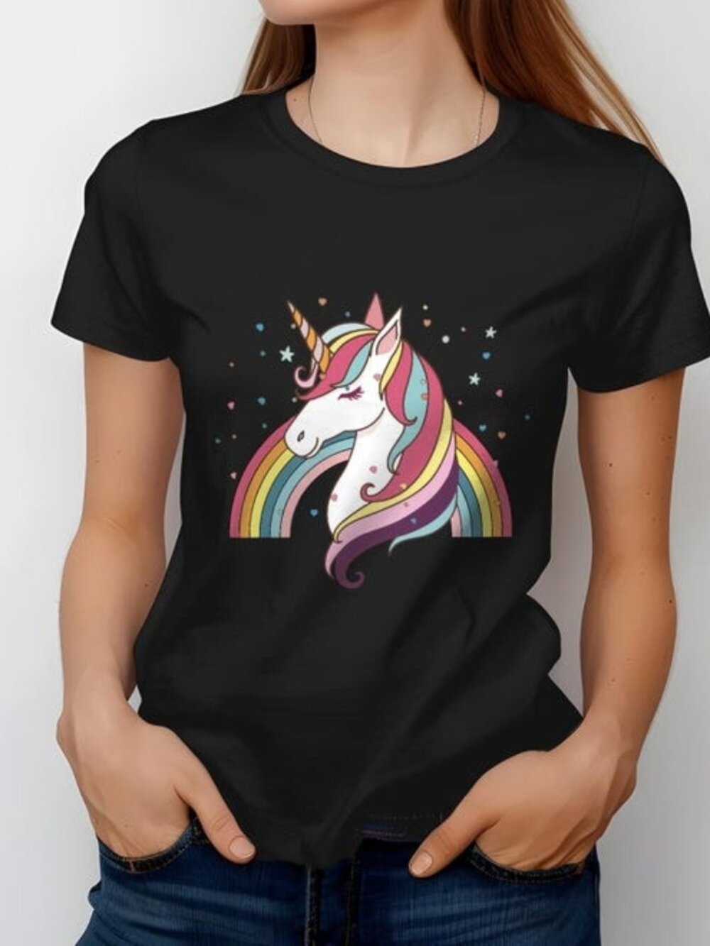 Rainbow Unicorn Birthday Girl Shirt, Cute Magical Unicorn Tee